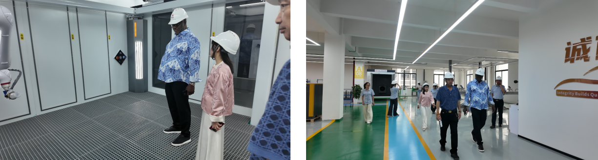 Ghana’s Ambassador to China Visits Jingzhongjing Group for Inspection to Explore Foreign Trade Cooperation on Coating Equipment in West Africa